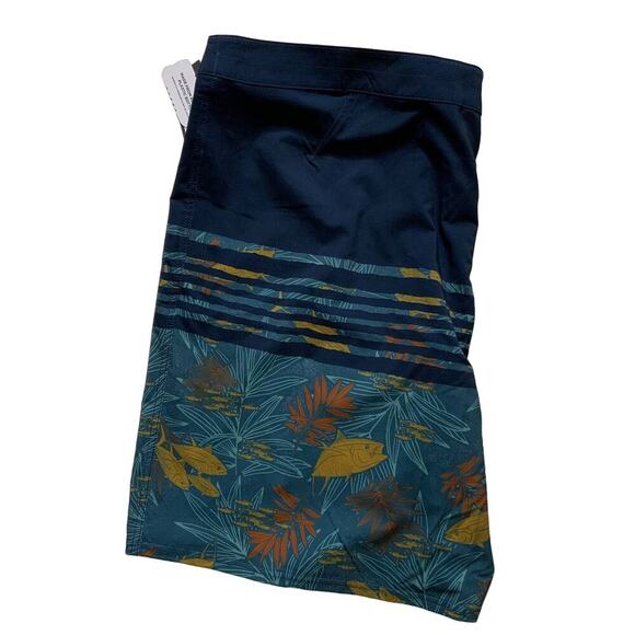 Salty Crew Floral Swim Trunk Men 44 Drawstring Summer Tropical Beachy Boardshort - Picture 5 of 12